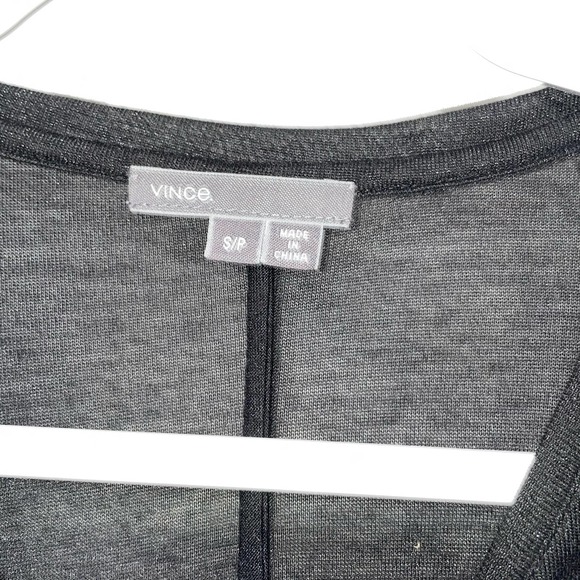 VINCE | Transparent Transparency See Through Black Top B91 - Picture 5 of 7